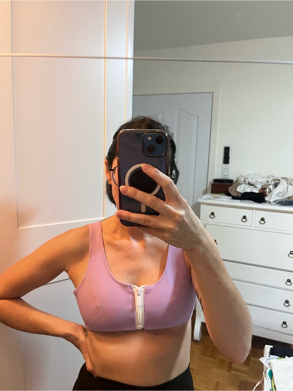 Hoaka Lavender Front-Zip bikini top